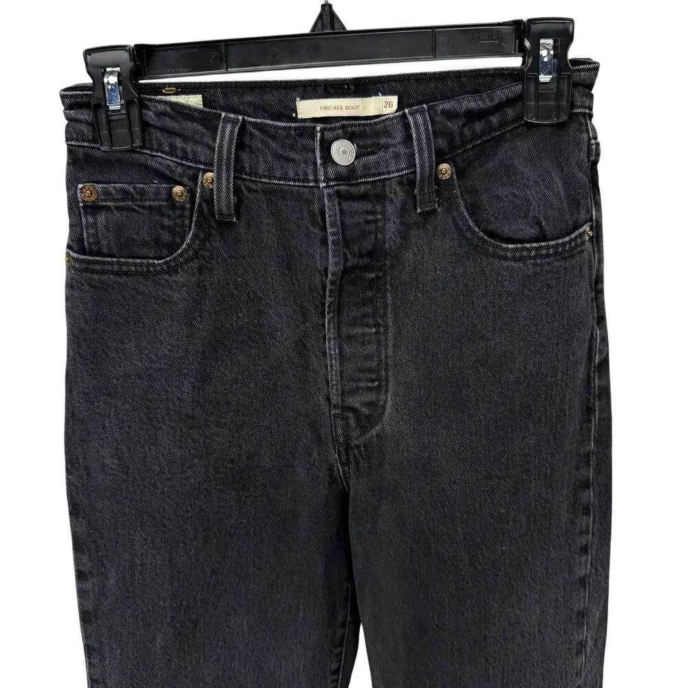 Levi Strauss Ribcage Boot Cut Jeans Size 26